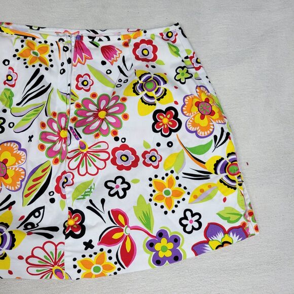 Bamboo Traders Skirt Womens Tropical Flowers Shorts Interior Cooling Mini y2k - Picture 4 of 9